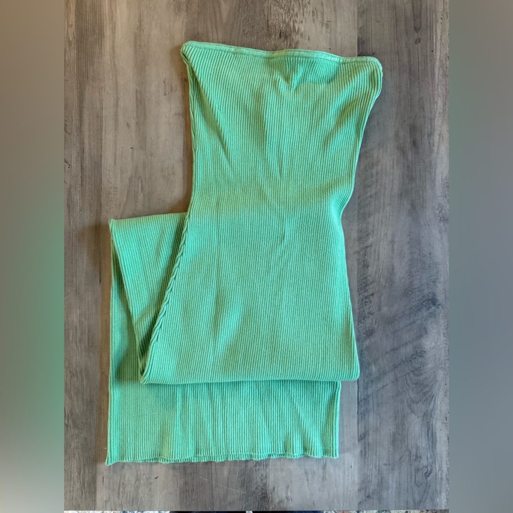 Green strapless h&m maxi